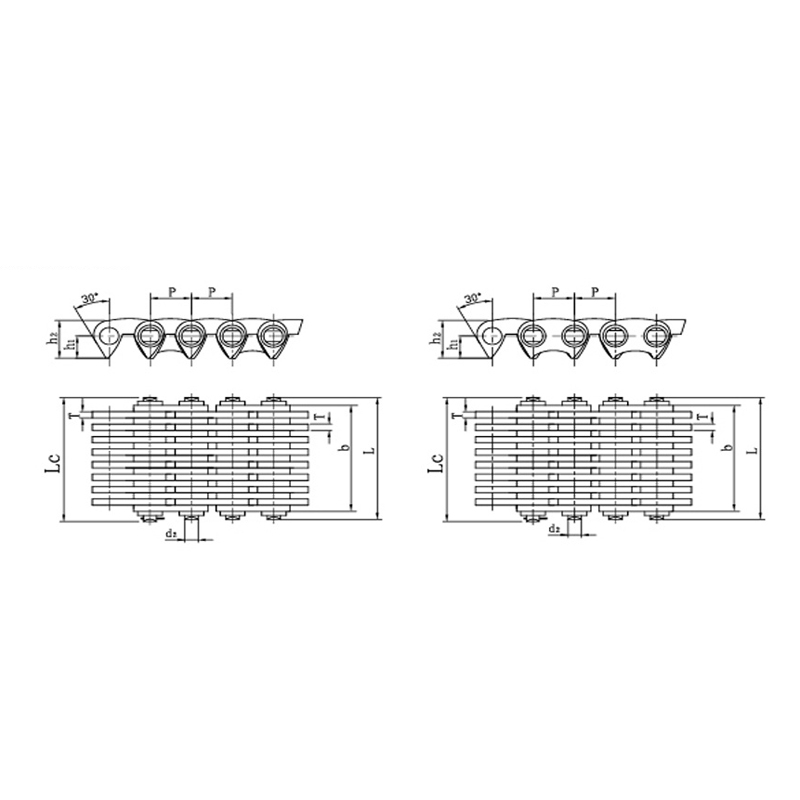 Flankekontakt lydløse kjeder