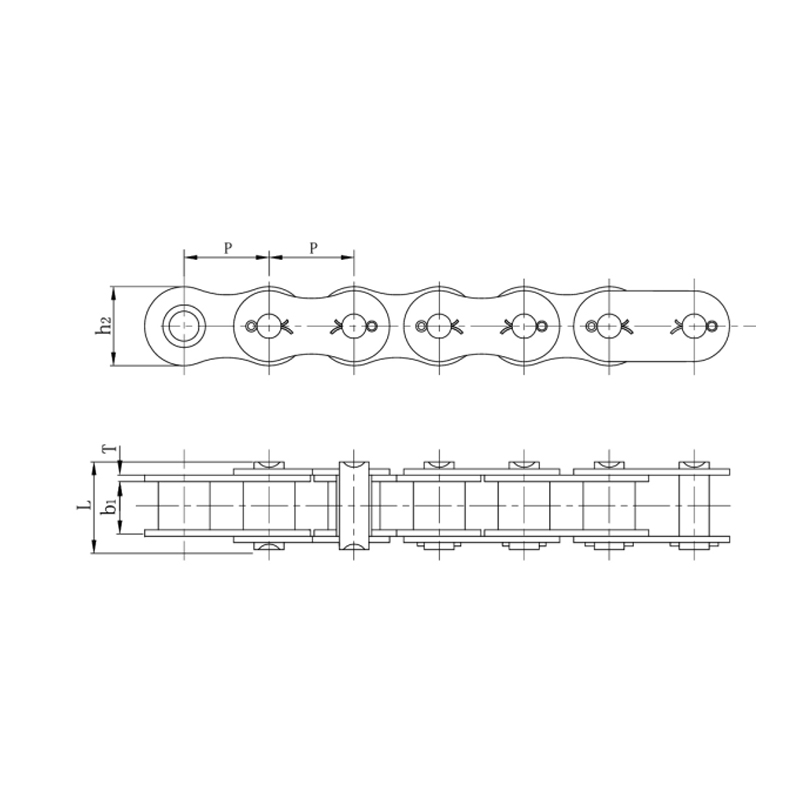 Splittede presisjonsrullekjeder med kort stigning (A-serien)