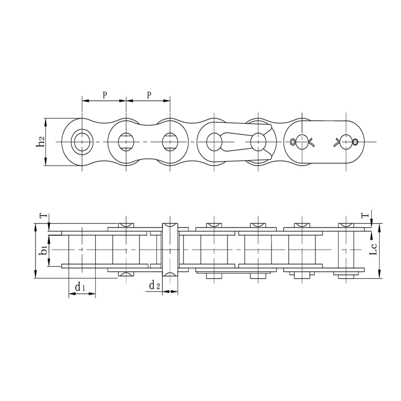 Høykvalitets legert stål sterke kraftige motorsykkelkjeder